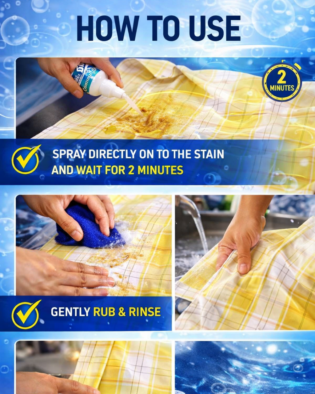 All in One Fabric Stain Remover 100ml (Buy One Get One Free)