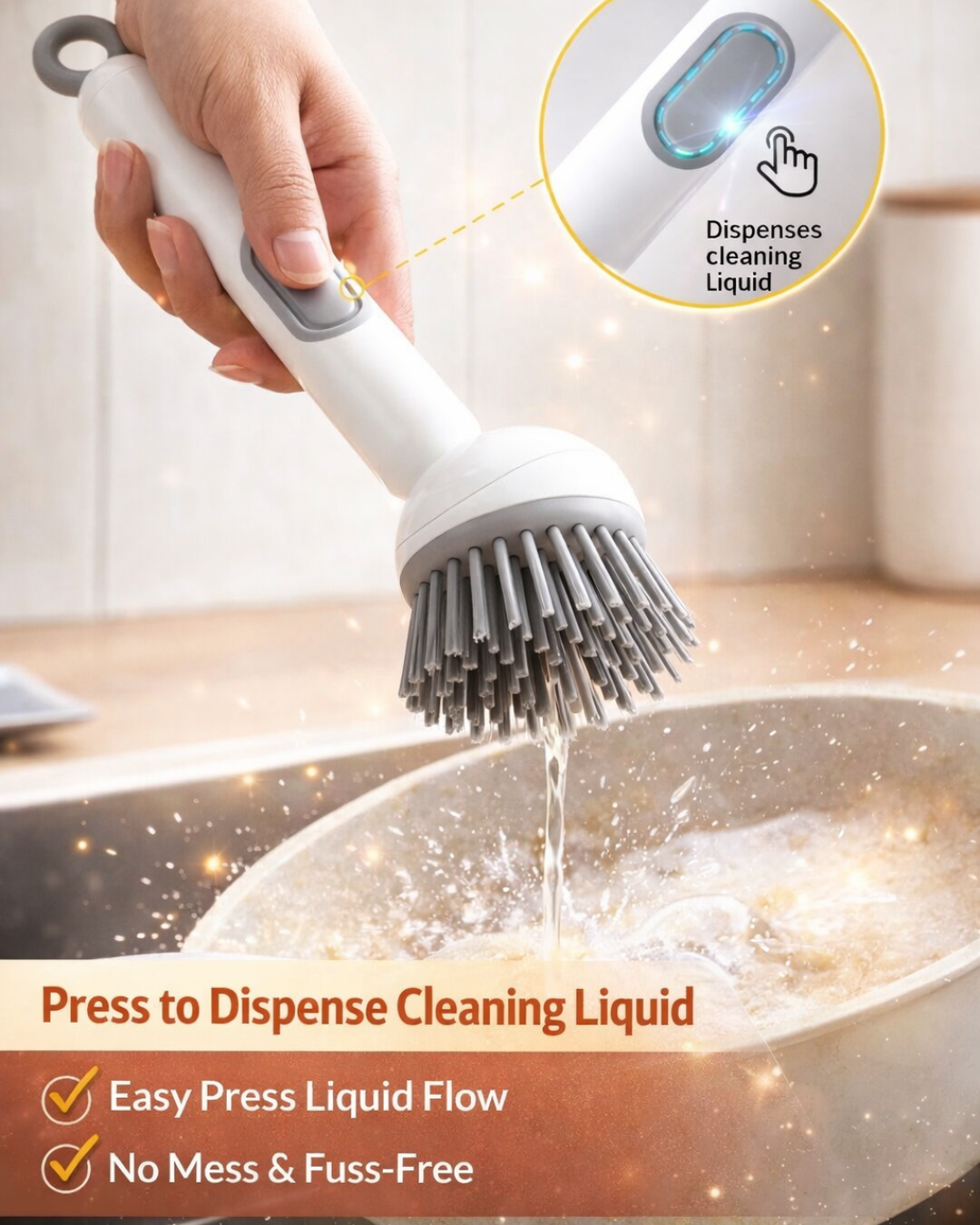 360� Scrubber Wand with Liquid Dispenser